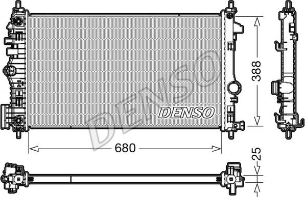 Denso DRM20108 - Радіатор, охолодження двигуна autozip.com.ua