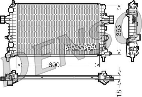 Denso DRM20103 - Радіатор, охолодження двигуна autozip.com.ua