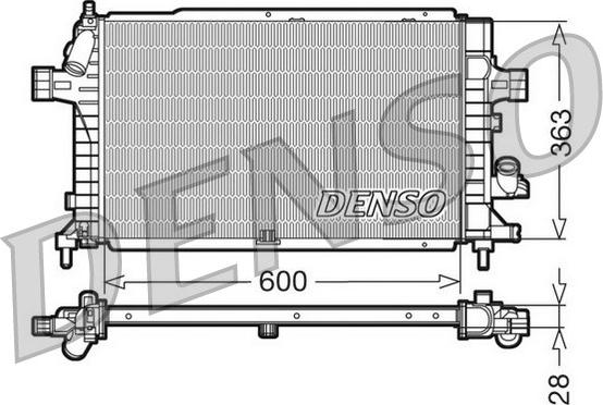 Denso DRM20102 - Радіатор, охолодження двигуна autozip.com.ua