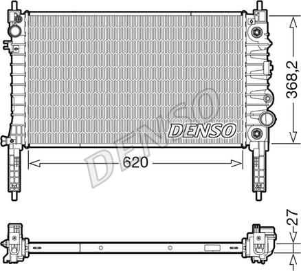 Denso DRM20119 - Радіатор, охолодження двигуна autozip.com.ua