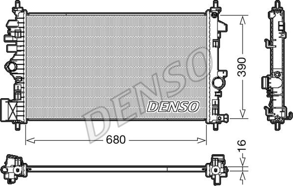 Denso DRM20110 - Радіатор, охолодження двигуна autozip.com.ua