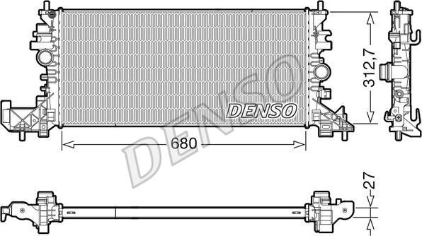 Denso DRM20118 - Радіатор, охолодження двигуна autozip.com.ua