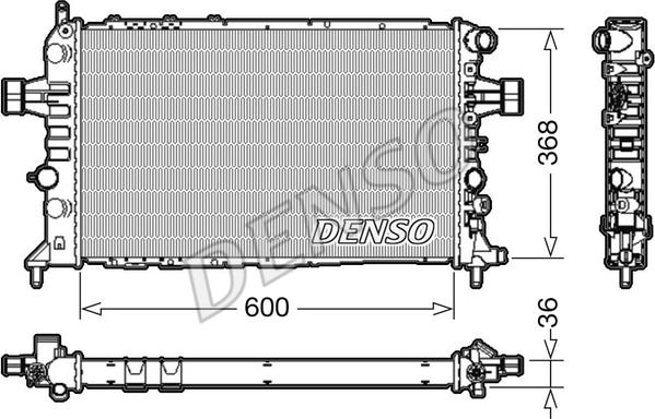 Denso DRM20112 - Радіатор, охолодження двигуна autozip.com.ua