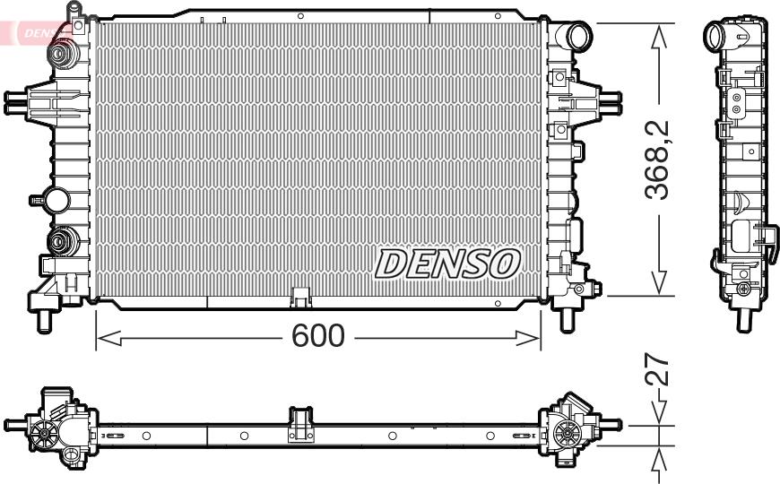 Denso DRM20129 - Радіатор, охолодження двигуна autozip.com.ua