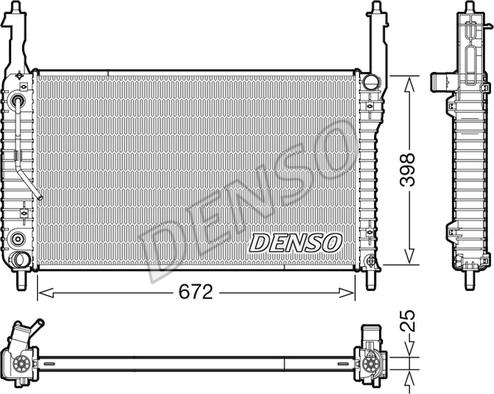 Denso DRM20123 - Радіатор, охолодження двигуна autozip.com.ua