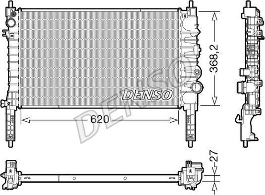 Denso DRM20122 - Радіатор, охолодження двигуна autozip.com.ua