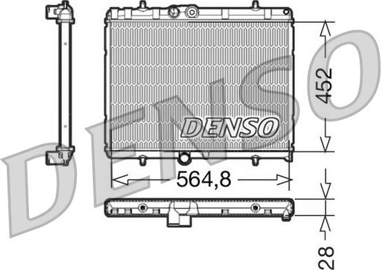 Denso DRM21057 - Радіатор, охолодження двигуна autozip.com.ua