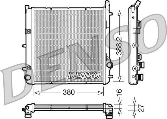 Denso DRM21005 - Радіатор, охолодження двигуна autozip.com.ua