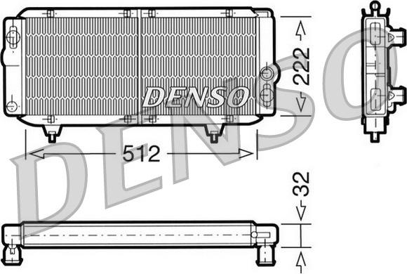 Denso DRM21001 - Радіатор, охолодження двигуна autozip.com.ua