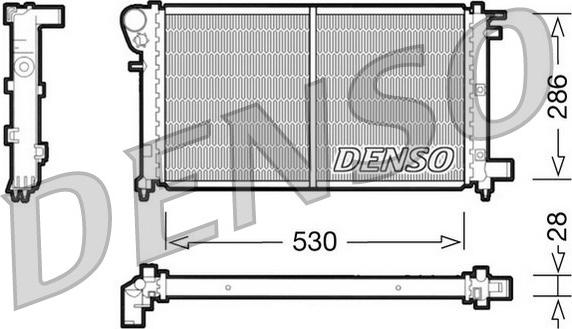 Denso DRM21002 - Радіатор, охолодження двигуна autozip.com.ua