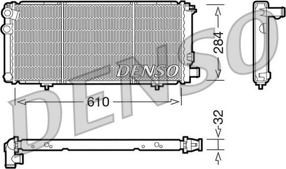 Denso DRM21010 - Радіатор, охолодження двигуна autozip.com.ua