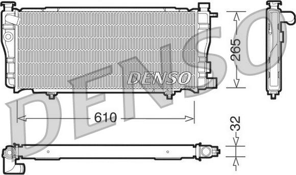 Denso DRM21012 - Радіатор, охолодження двигуна autozip.com.ua