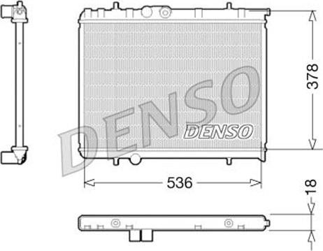 Denso DRM21034 - Радіатор, охолодження двигуна autozip.com.ua