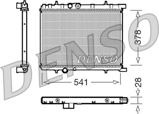 Denso DRM21032 - Радіатор, охолодження двигуна autozip.com.ua