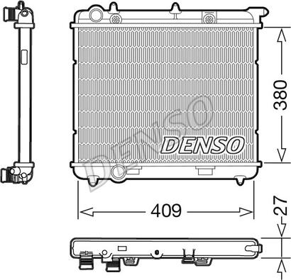 Denso DRM21024 - Радіатор, охолодження двигуна autozip.com.ua