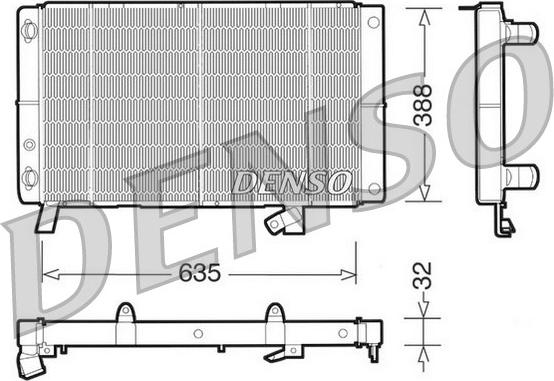 Denso DRM21074 - Радіатор, охолодження двигуна autozip.com.ua