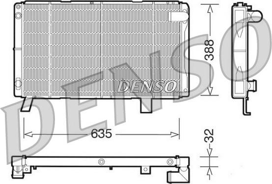 Denso DRM21072 - Радіатор, охолодження двигуна autozip.com.ua