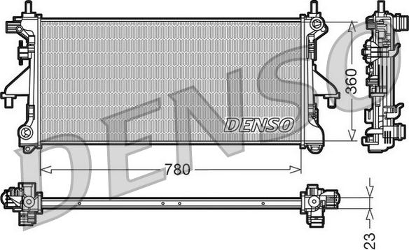 Denso DRM21100 - Радіатор, охолодження двигуна autozip.com.ua