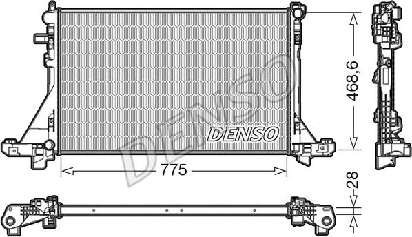 Denso DRM23093 - Радіатор, охолодження двигуна autozip.com.ua