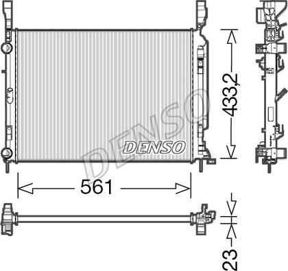 Denso DRM23042 - Радіатор, охолодження двигуна autozip.com.ua