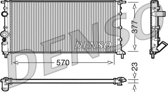 Denso DRM23054 - Радіатор, охолодження двигуна autozip.com.ua
