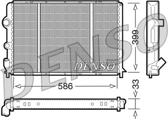 Denso DRM23050 - Радіатор, охолодження двигуна autozip.com.ua