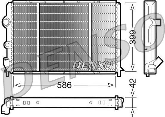Denso DRM23051 - Радіатор, охолодження двигуна autozip.com.ua