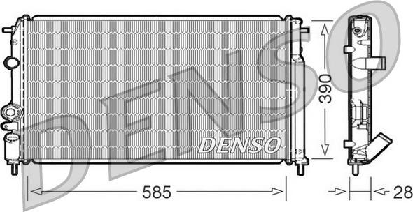 Denso DRM23052 - Радіатор, охолодження двигуна autozip.com.ua