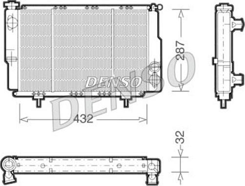 Denso DRM23060 - Радіатор, охолодження двигуна autozip.com.ua