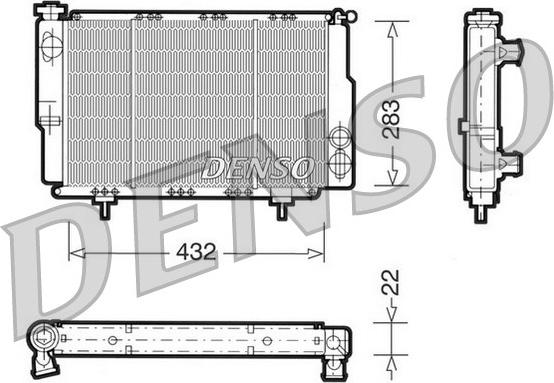 Denso DRM23061 - Радіатор, охолодження двигуна autozip.com.ua