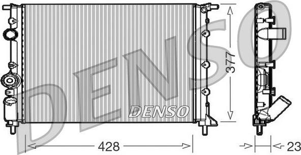 Denso DRM23008 - Радіатор, охолодження двигуна autozip.com.ua
