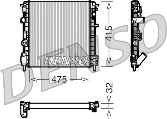 Denso DRM23014 - Радіатор, охолодження двигуна autozip.com.ua