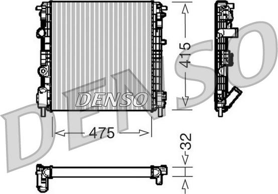 Denso DRM23015 - Радіатор, охолодження двигуна autozip.com.ua