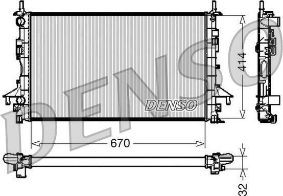 Denso DRM23084 - Радіатор, охолодження двигуна autozip.com.ua