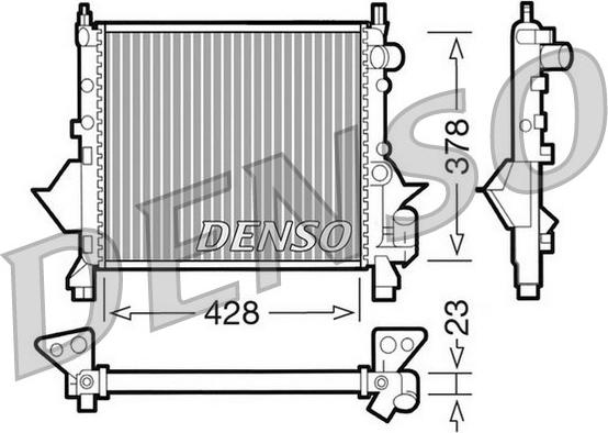 Denso DRM23080 - Радіатор, охолодження двигуна autozip.com.ua