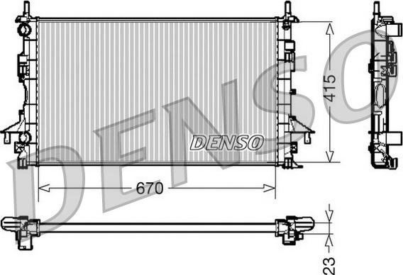 Denso DRM23083 - Радіатор, охолодження двигуна autozip.com.ua