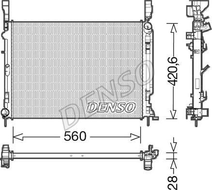 Denso DRM23036 - Радіатор, охолодження двигуна autozip.com.ua