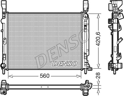 Denso DRM23036 - Радіатор, охолодження двигуна autozip.com.ua