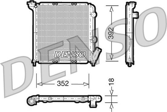 Denso DRM23026 - Радіатор, охолодження двигуна autozip.com.ua