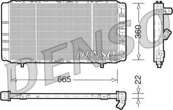 Denso DRM23020 - Радіатор, охолодження двигуна autozip.com.ua