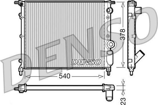 Denso DRM23028 - Радіатор, охолодження двигуна autozip.com.ua