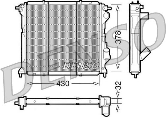 Denso DRM23027 - Радіатор, охолодження двигуна autozip.com.ua