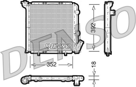 Denso DRM23071 - Радіатор, охолодження двигуна autozip.com.ua