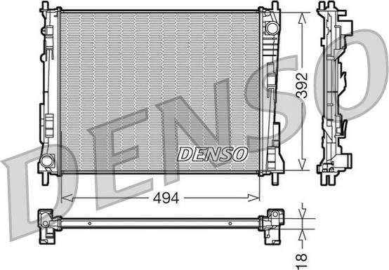 Denso DRM23078 - Радіатор, охолодження двигуна autozip.com.ua