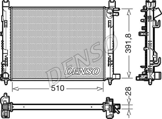 Denso DRM23109 - Радіатор, охолодження двигуна autozip.com.ua
