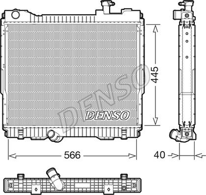 Denso DRM23119 - Радіатор, охолодження двигуна autozip.com.ua