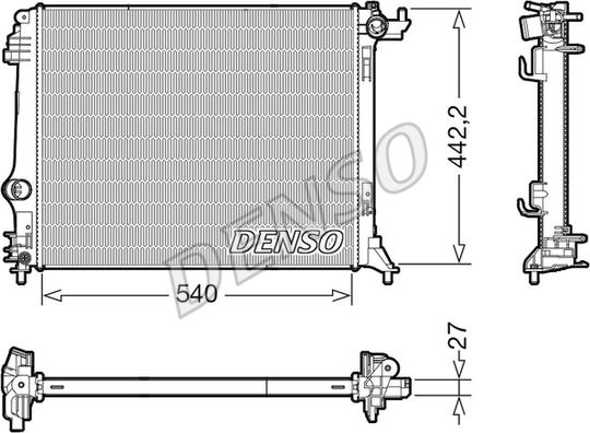 Denso DRM23115 - Радіатор, охолодження двигуна autozip.com.ua