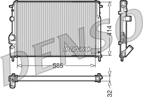 Denso DRM23110 - Радіатор, охолодження двигуна autozip.com.ua