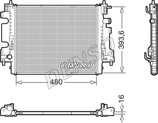 Denso DRM23113 - Радіатор, охолодження двигуна autozip.com.ua