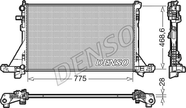 Denso DRM23112 - Радіатор, охолодження двигуна autozip.com.ua